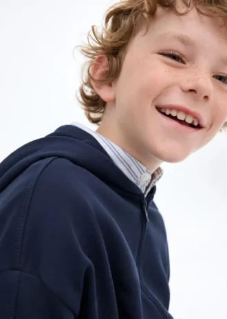 Felpa con cappuccio e zip