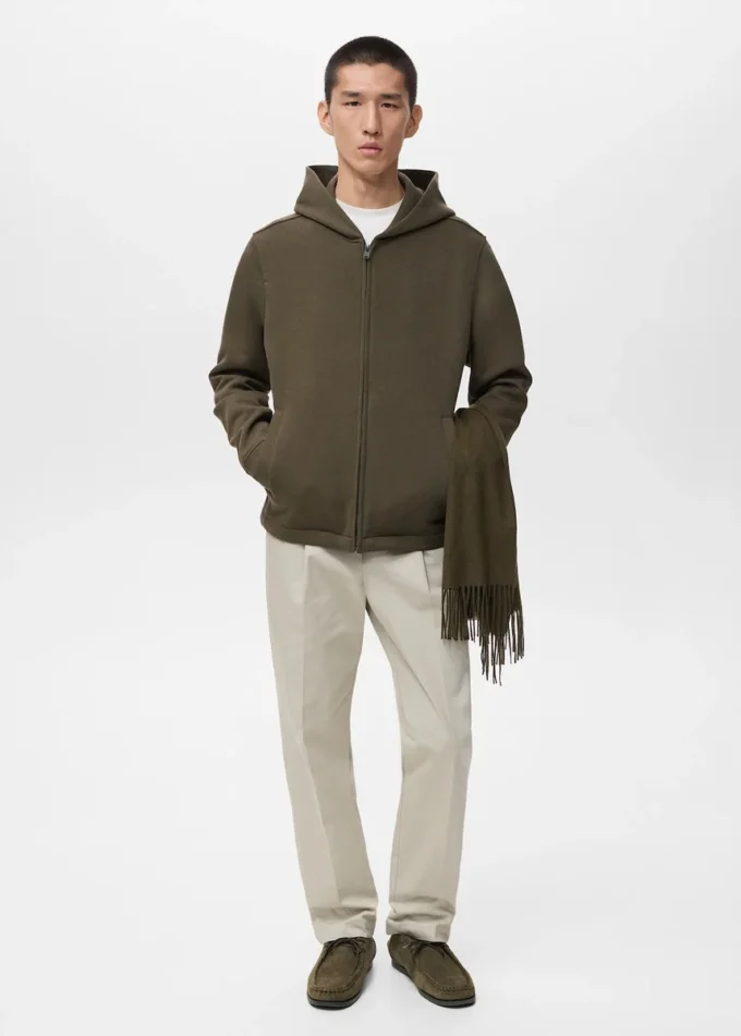 Felpa con cappuccio e zip