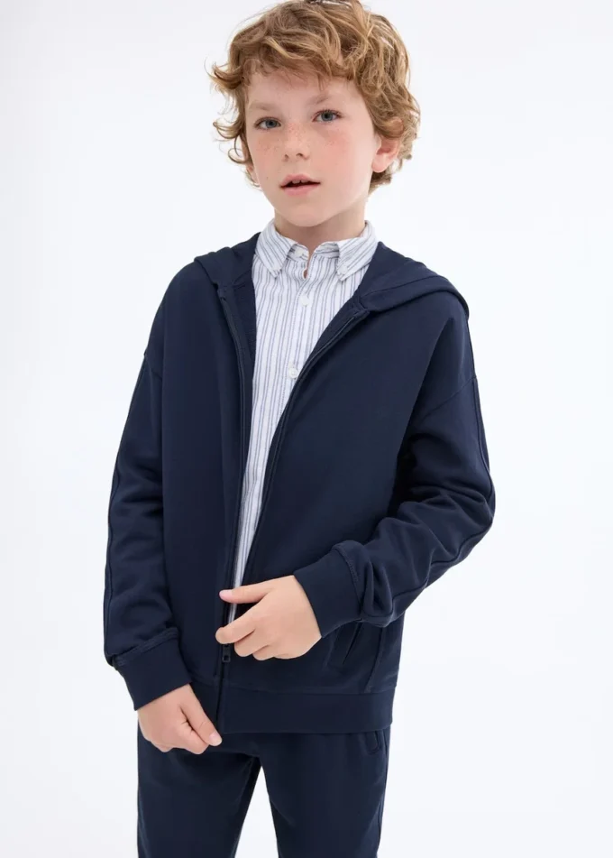 Felpa con cappuccio e zip