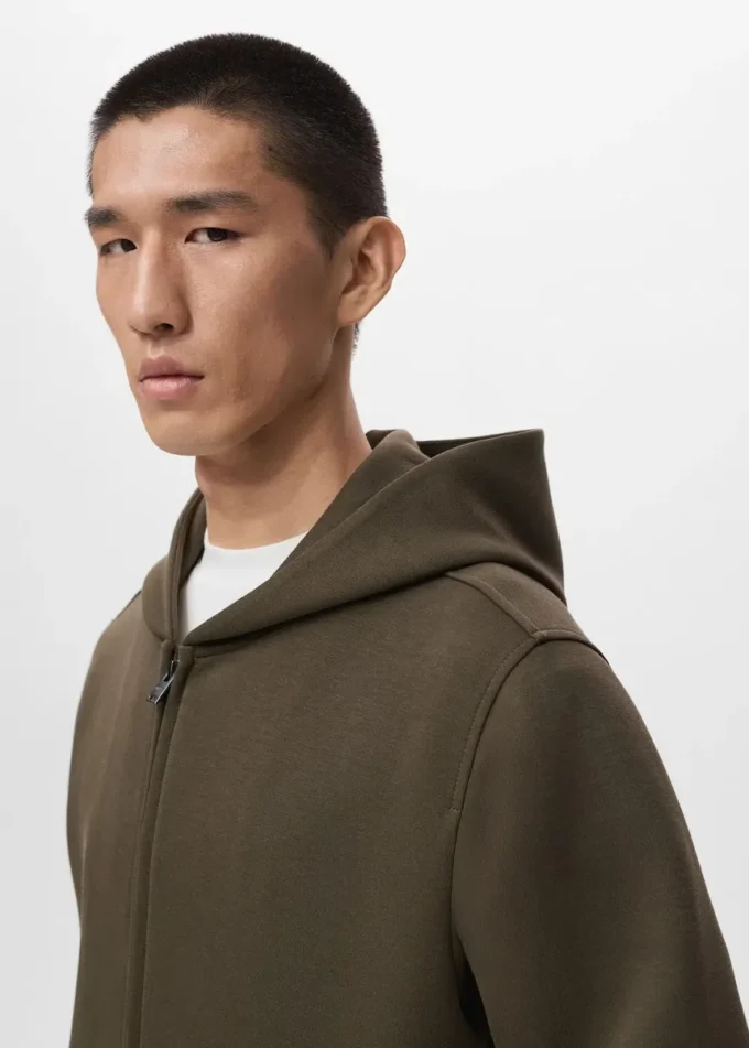 Felpa con cappuccio e zip