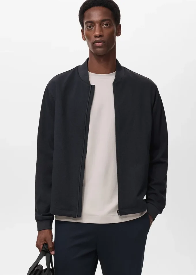 Felpa con cappuccio e zip elasticizzata Comfort