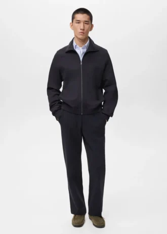 Felpa con cappuccio e zip, vestibilità regolare