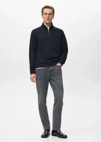 Felpa con cappuccio e zip, vestibilità regolare