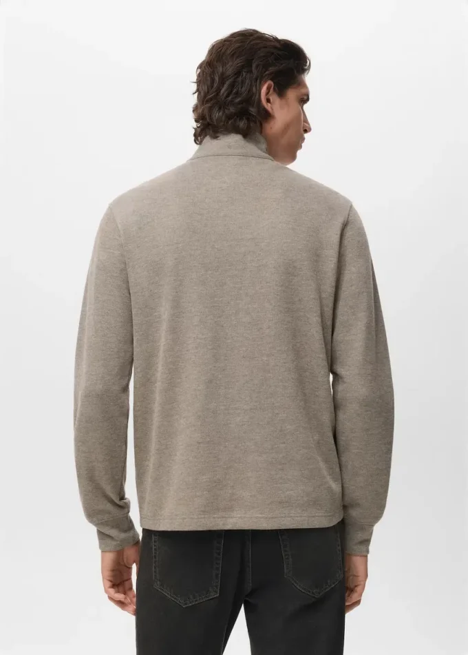 Felpa con cappuccio e zip, vestibilità regolare Felpa con cappuccio e zip, vestibilità regolare