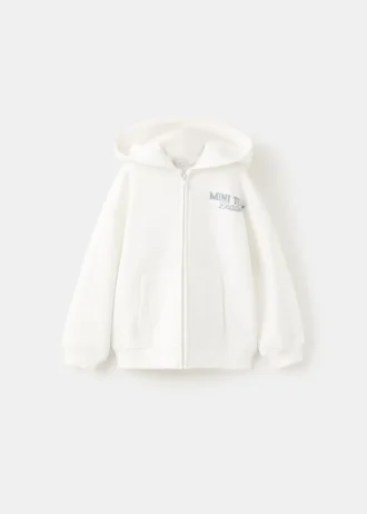 Felpa con cappuccio stampata