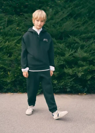 Felpa con cappuccio stampata