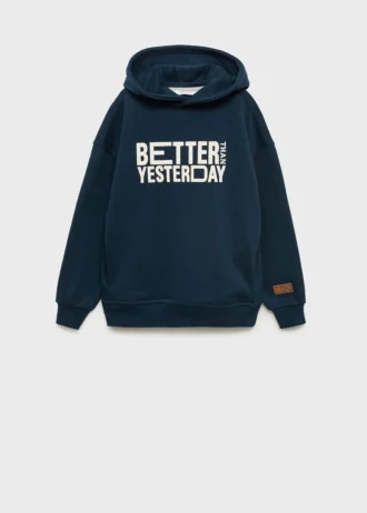 Felpa con cappuccio stampata