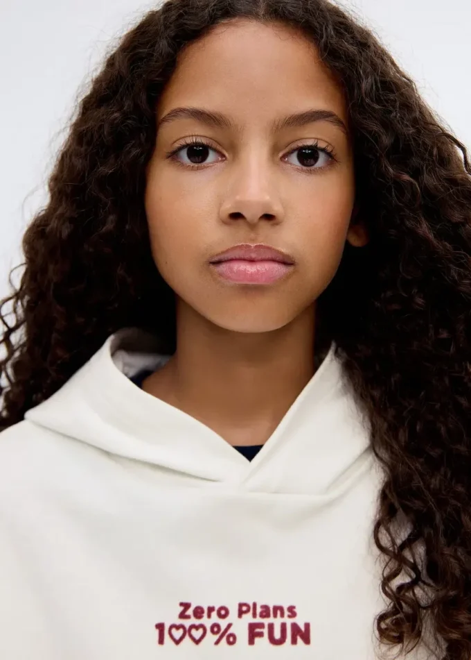 Felpa con cappuccio stampata Felpa con cappuccio stampata