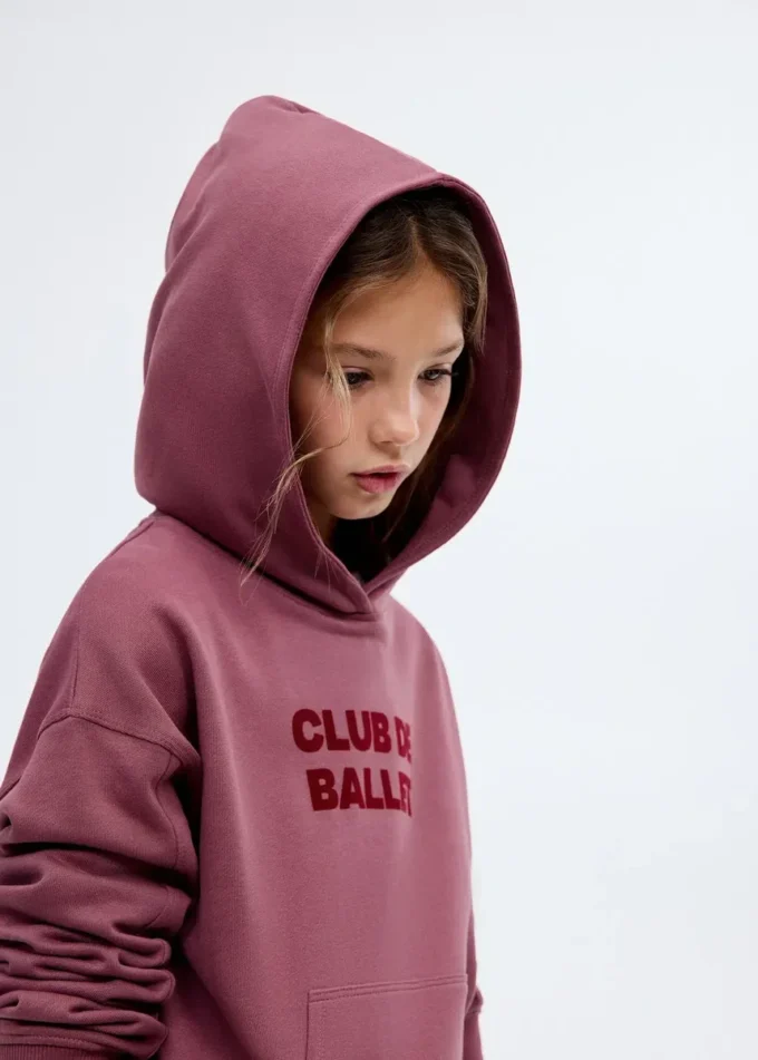 Felpa con cappuccio stampata Felpa con cappuccio stampata