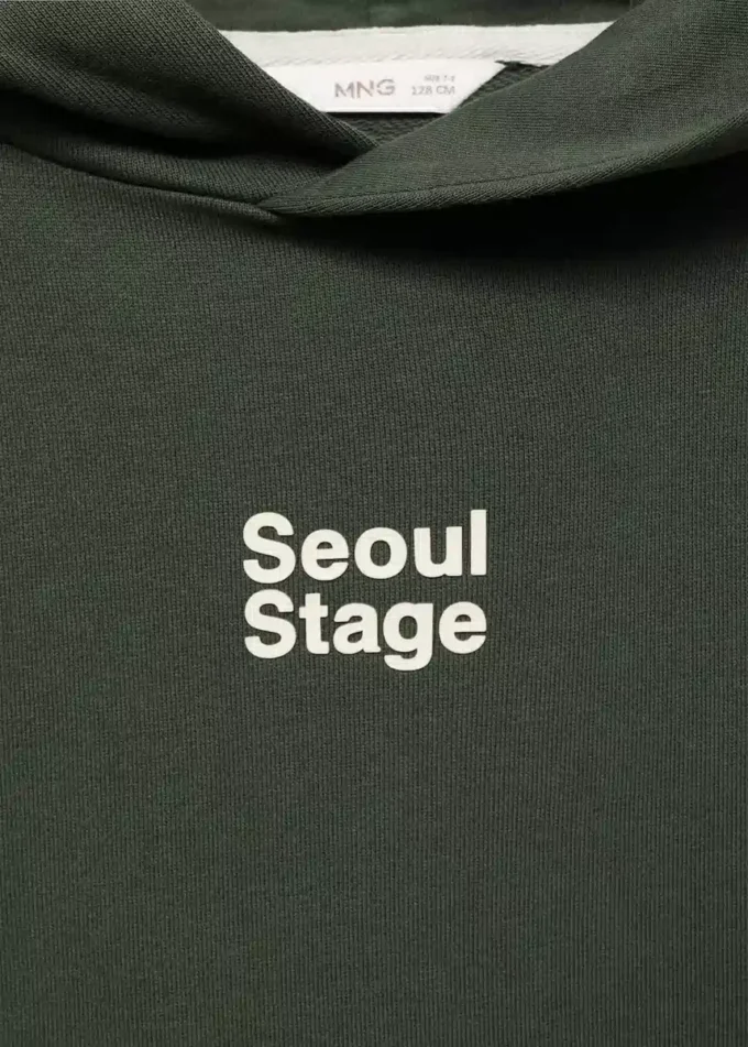 Felpa con cappuccio stampata