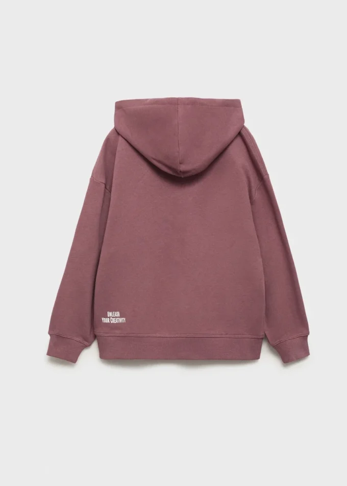 Felpa con cappuccio stampata