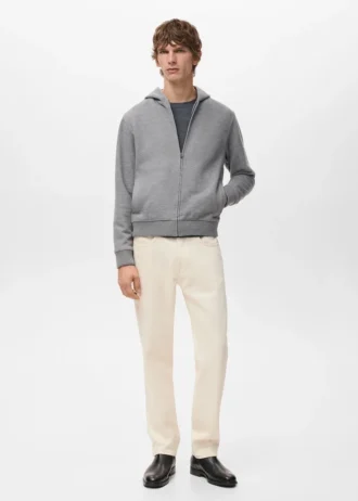 Felpa con cappuccio testurizzata