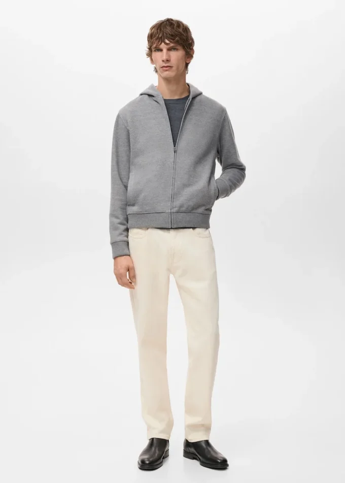 Felpa con cappuccio testurizzata Felpa con cappuccio testurizzata