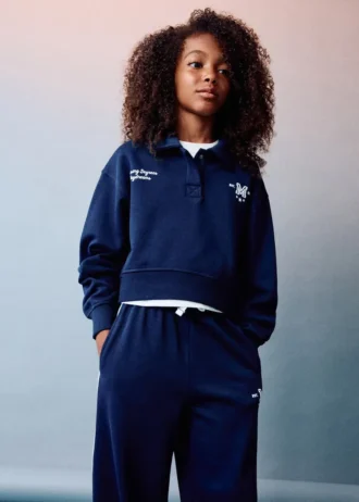 Felpa con collo a polo