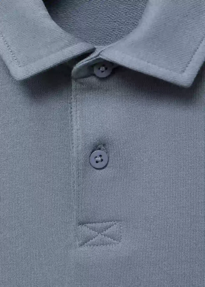 Felpa con collo a polo Felpa con collo a polo