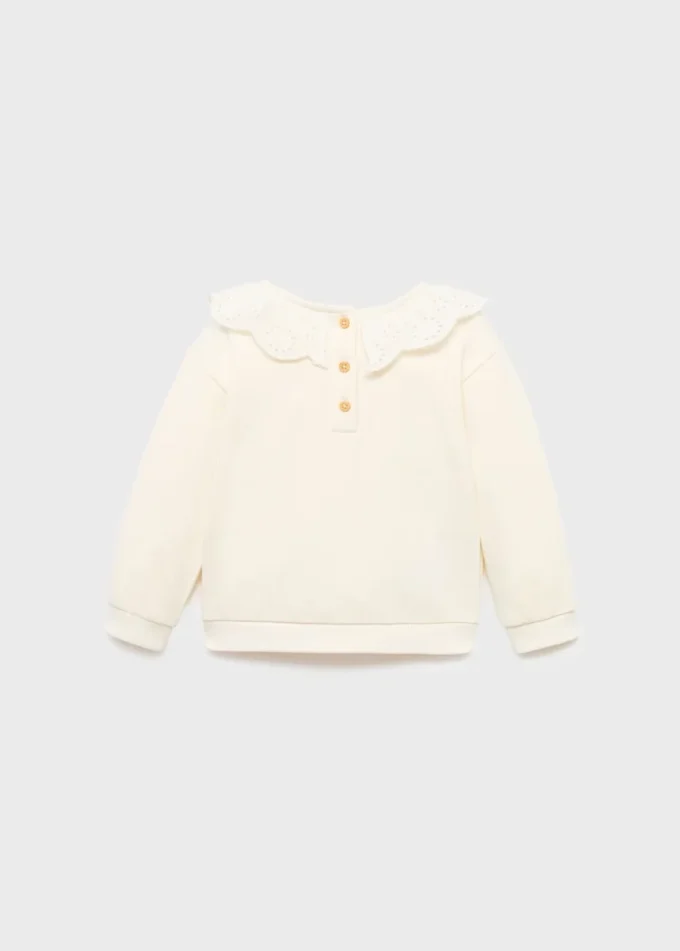 Felpa con collo babydoll Felpa con collo babydoll