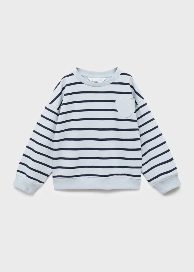 Felpa con cuore ricamato Felpa con cuore ricamato