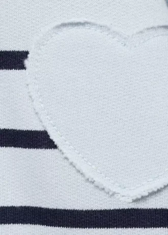 Felpa con cuore ricamato