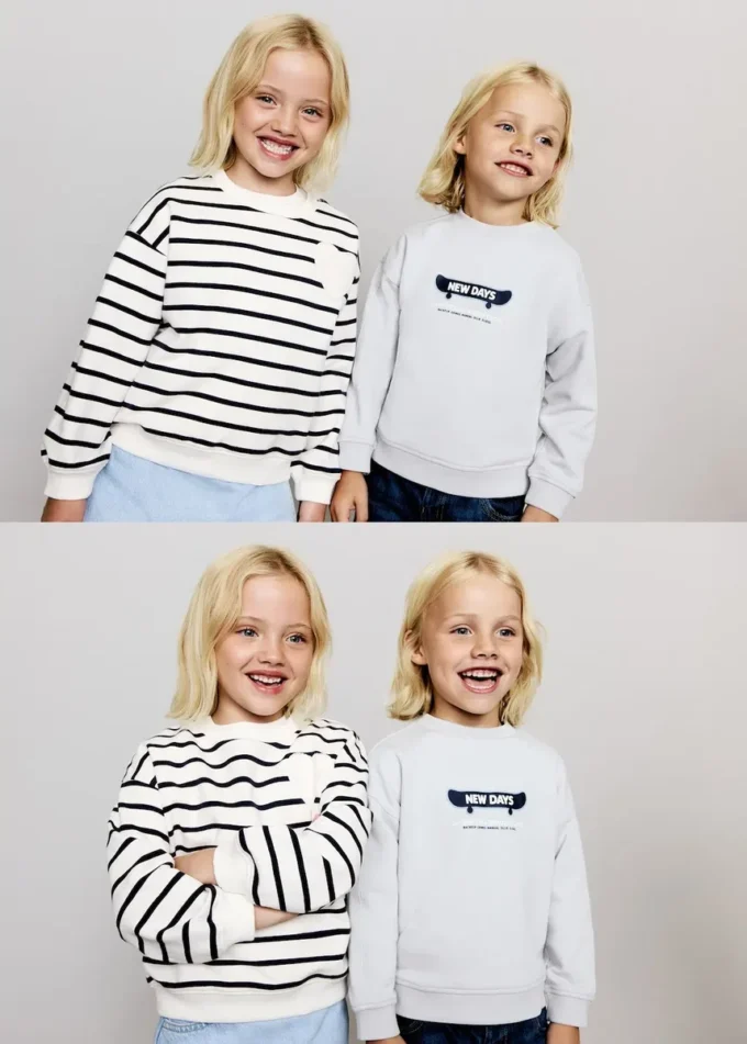 Felpa con cuore ricamato