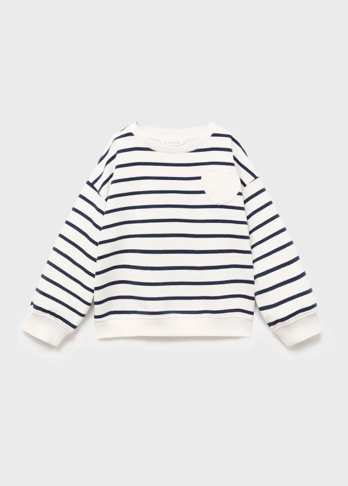 Felpa con cuore ricamato