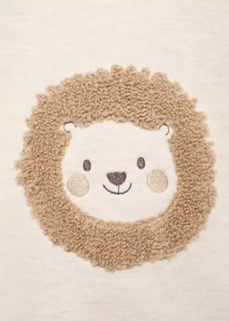 Felpa con leone ricamato