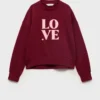Felpa con messaggio d’amore