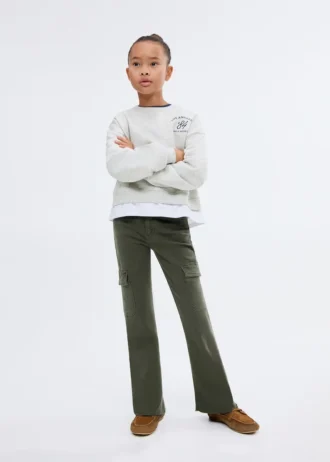 Felpa con orlo a camicia