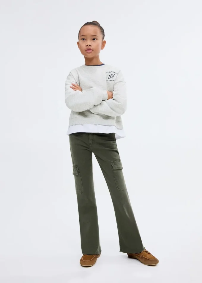 Felpa con orlo a camicia