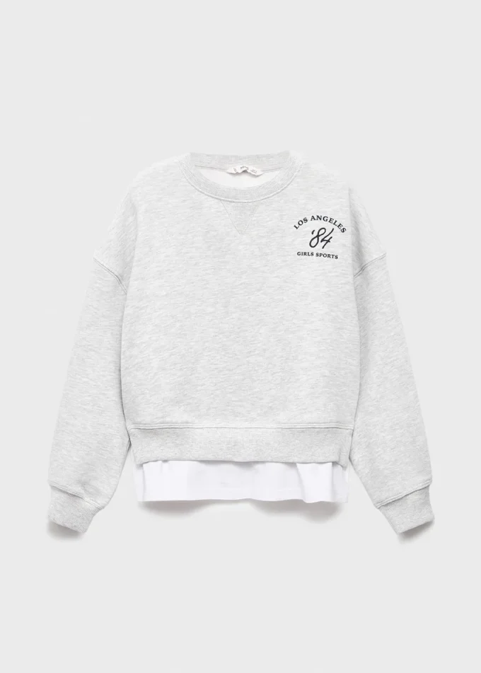 Felpa con orlo a camicia