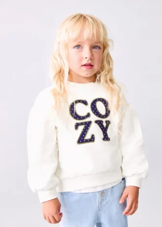 Felpa con ricami floreali Felpa con ricami floreali