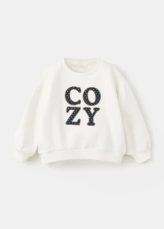 Felpa con ricami floreali Felpa con ricami floreali