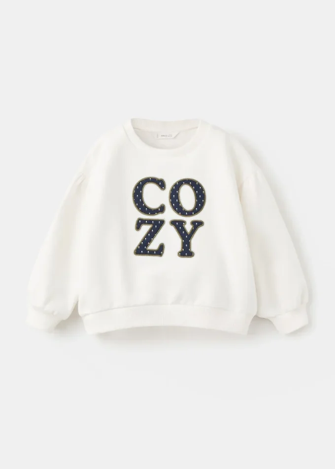 Felpa con ricami floreali Felpa con ricami floreali