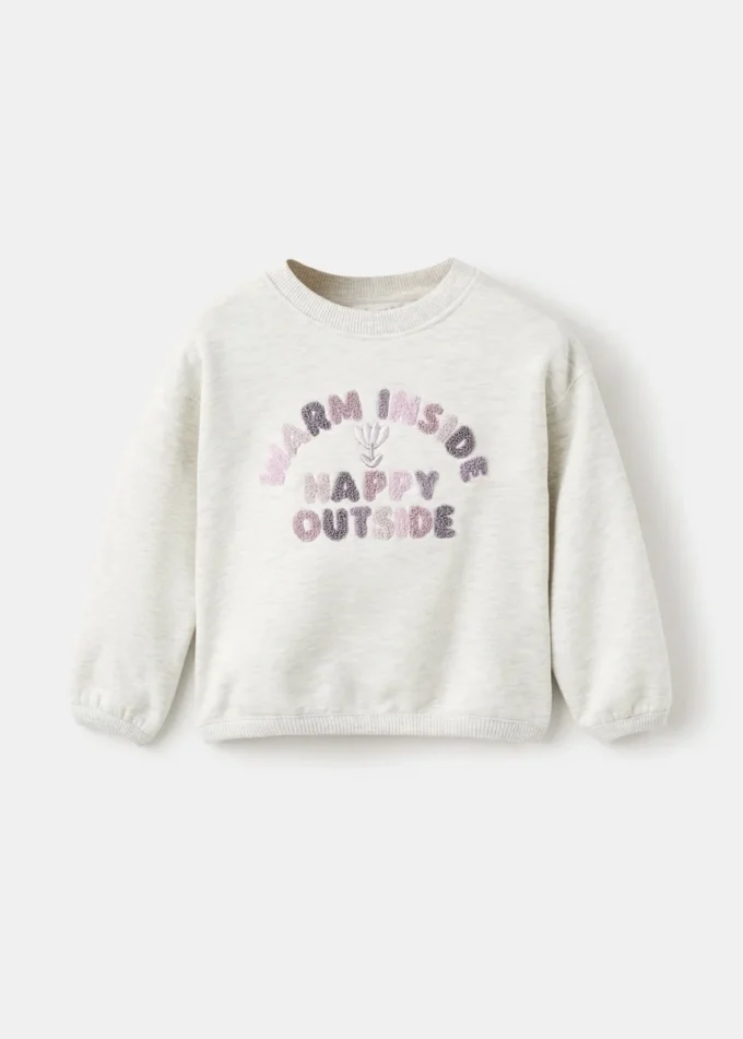 Felpa con ricami floreali Felpa con ricami floreali