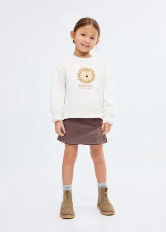 Felpa con ricamo leone