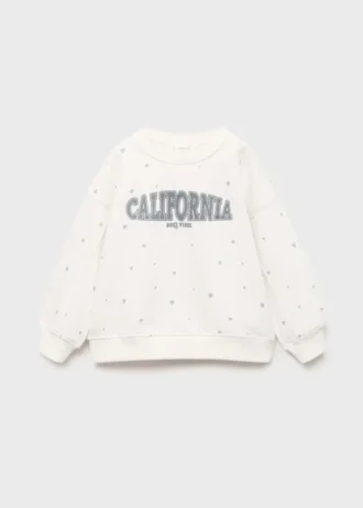 Felpa con stampa cuori