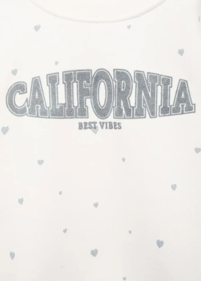 Felpa con stampa cuori Felpa con stampa cuori