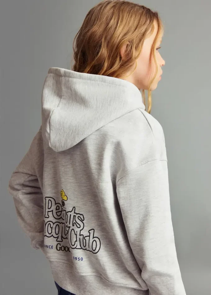 Felpa con stampa Snoopy