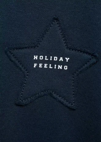 Felpa con stella ricamata