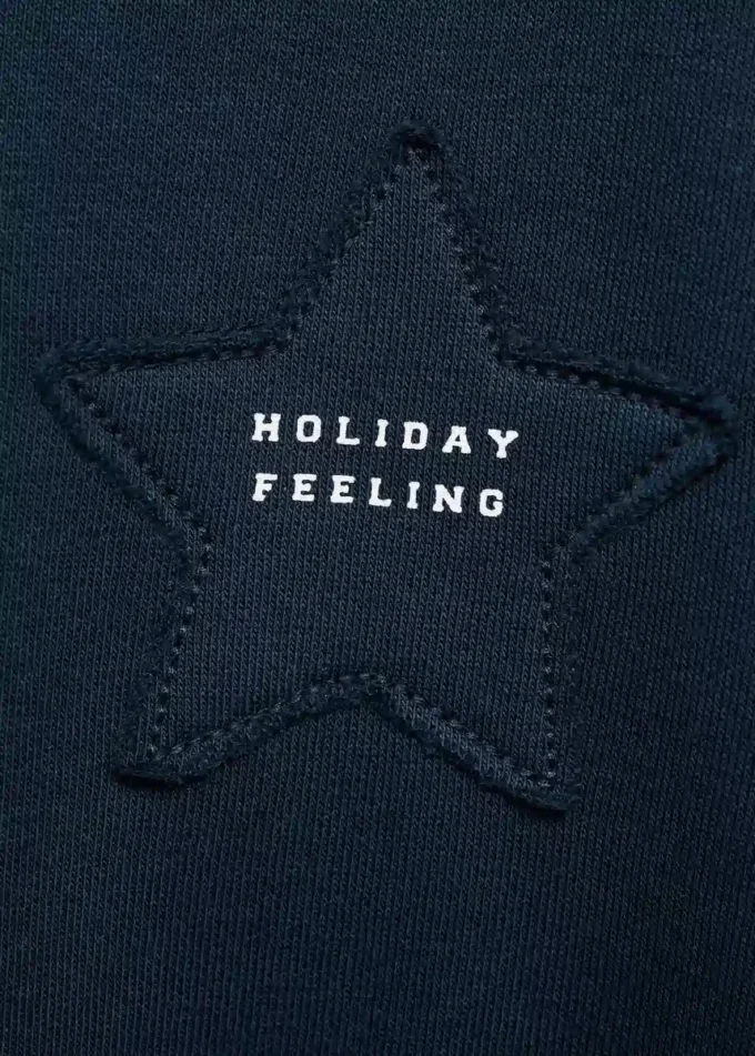 Felpa con stella ricamata Felpa con stella ricamata