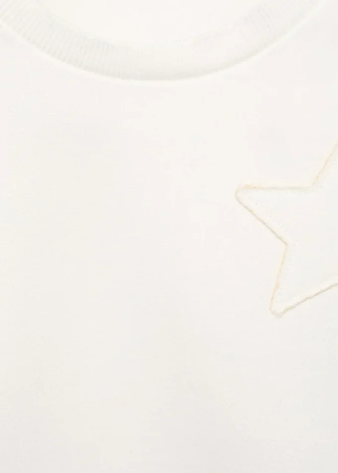 Felpa con stella ricamata Felpa con stella ricamata