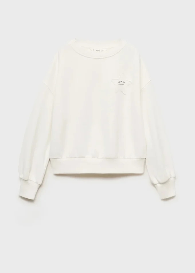 Felpa con stella ricamata Felpa con stella ricamata