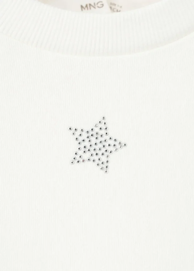 Felpa con stelle in strass