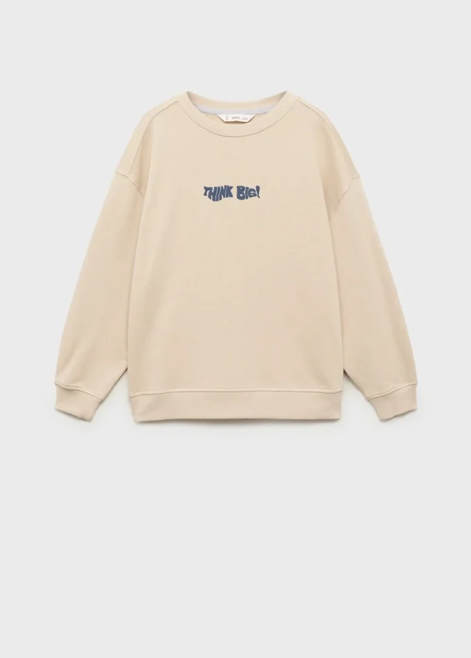 Felpa con testo in rilievo Felpa con testo in rilievo