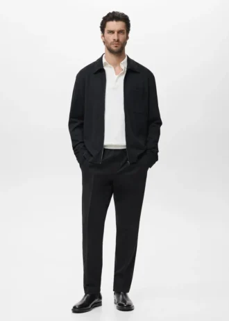 Felpa con zip e tasca