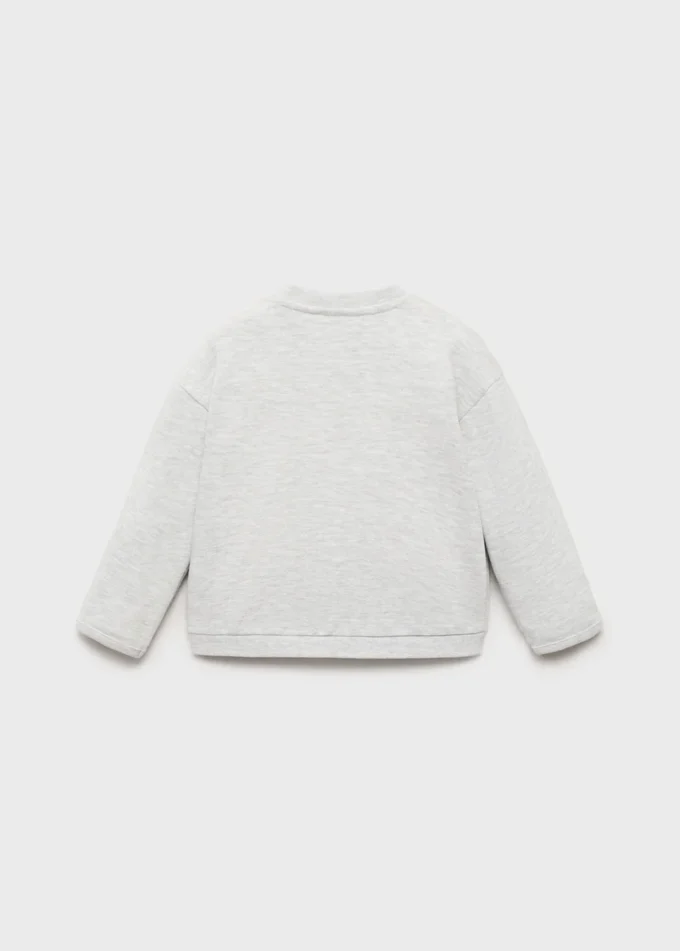 Felpa in cotone con bottoni Felpa in cotone con bottoni