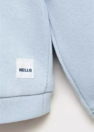 Felpa in cotone con bottoni