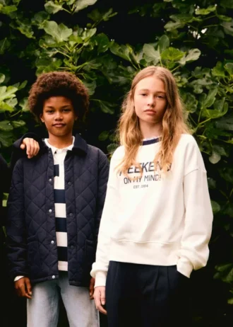 Felpa in cotone con dettaglio ricamato