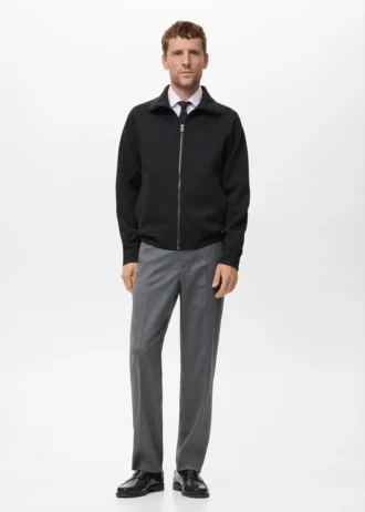 Felpa in cotone con zip