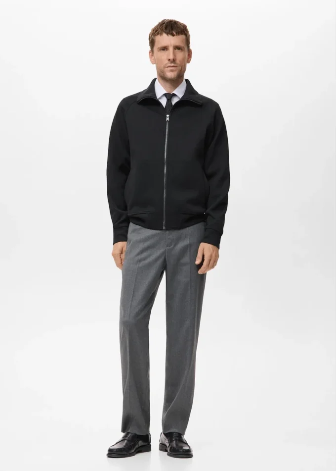 Felpa in cotone con zip