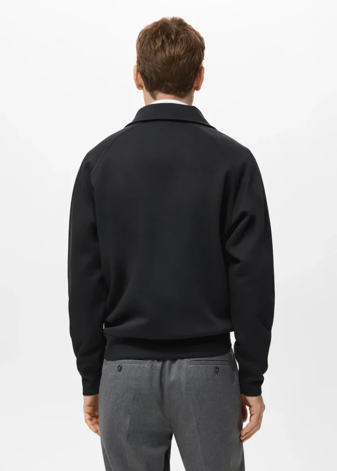 Felpa in cotone con zip